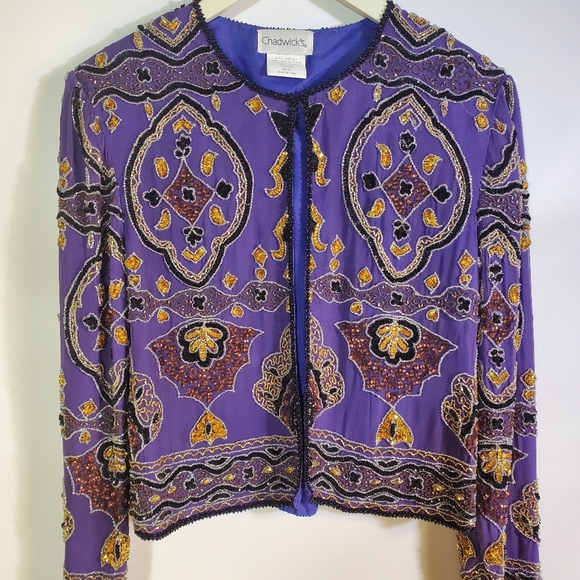 🚫SOLD🚫Chadwicks Sequin Jacket - Picture 4 of 10